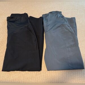 Women’s High-Waist Pocket Leggings — Black and Gray